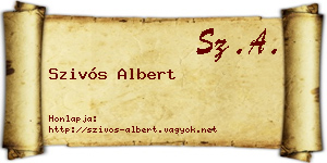 Szivós Albert névjegykártya